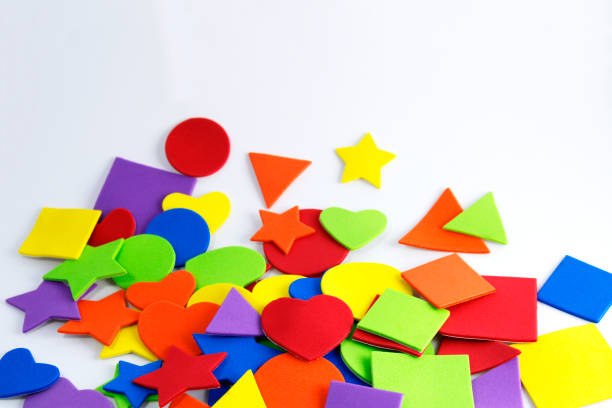 istock Heart over geometric figures of various colors 1495503707