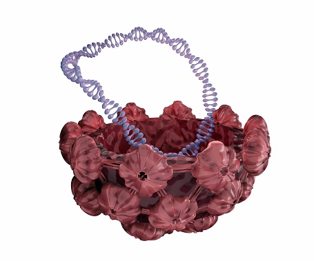 Isolated human papillomavirus genomes consist of double-stranded circular DNA 3d rendering