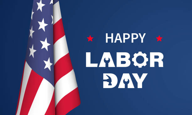 stockillustraties, clipart, cartoons en iconen met happy labor day background design. greeting card, banner, poster. vector illustration. - labour day