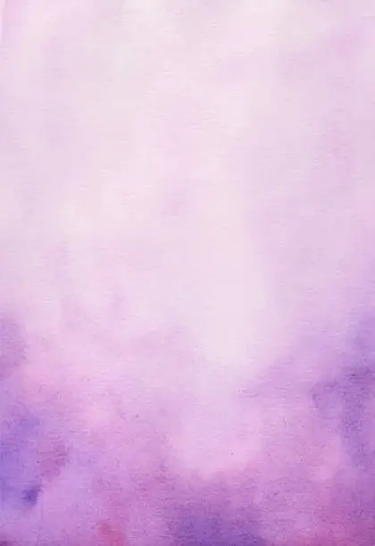 Vector illustration of Manual painted purple magenta watercolor as background