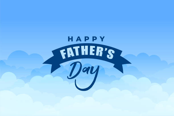 decorative father's day special background with paper clouds decorative father's day special background with paper clouds vector fathers day stock illustrations