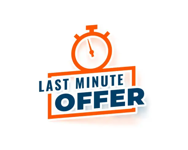 Vector illustration of modern last minute offer background for online web store