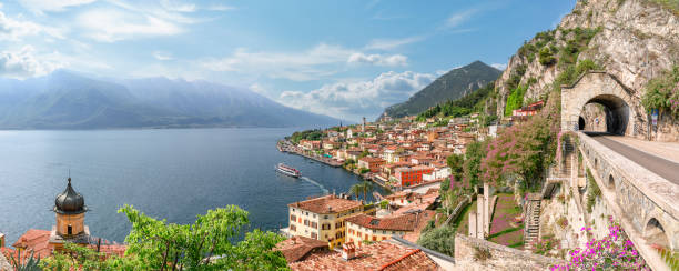 istock Landscape with Limone sul garda town, Garda Lake 1495540772