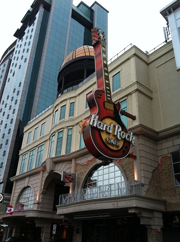 Niagara Falls, Ontario, Canada - November 22, 2014: Hard Rock Cafe in Niagara Falls
