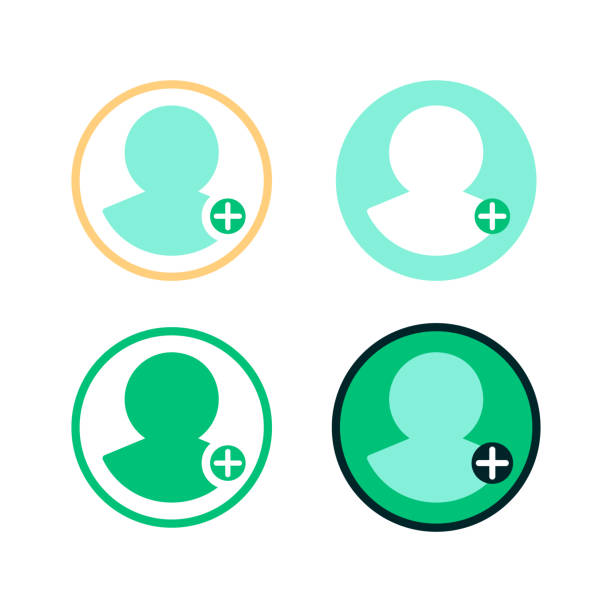 illustrations, cliparts, dessins animés et icônes de ajouter une nouvelle icône d’utilisateur vecteur avatar de profil de personne masculine avec symbole plus, ajouter une icône de profil utilisateur - square shape plus sign mathematical symbol social networking