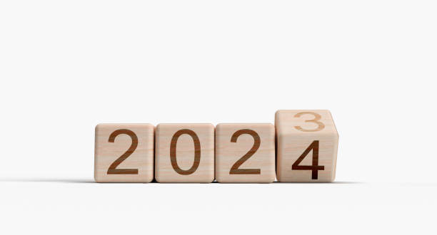 2023 2024 change number text cube wooden block happy new year time event date plan future strategy budget vat countdown start calendar beginning trend success finance business vision end finish manage