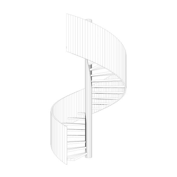istock 3D illustration of Spiral stair 1495553010