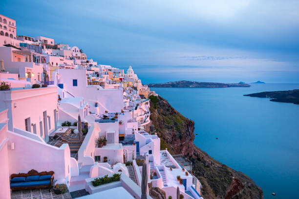istock Beautiful sunset at Santorini island, Greece. 1495556231