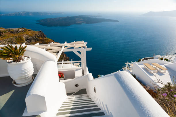 istock White architecture of Santorini island, Greece. 1495556250