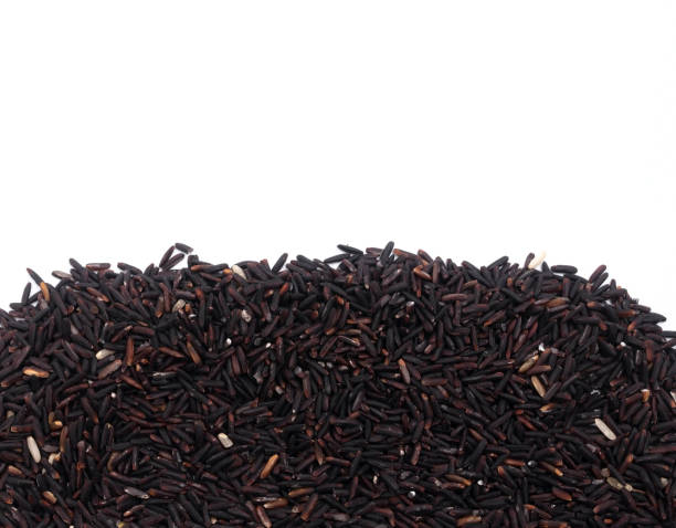 istock Pile of rice without berries on a white background 1495557335