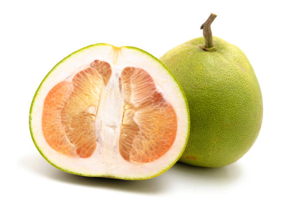 istock Juicy ripe grapefruit isolated on white background. 1495557338