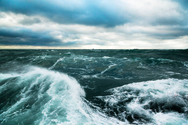istock A storm in the ocean. Storm waves in the open ocean. 1495559826