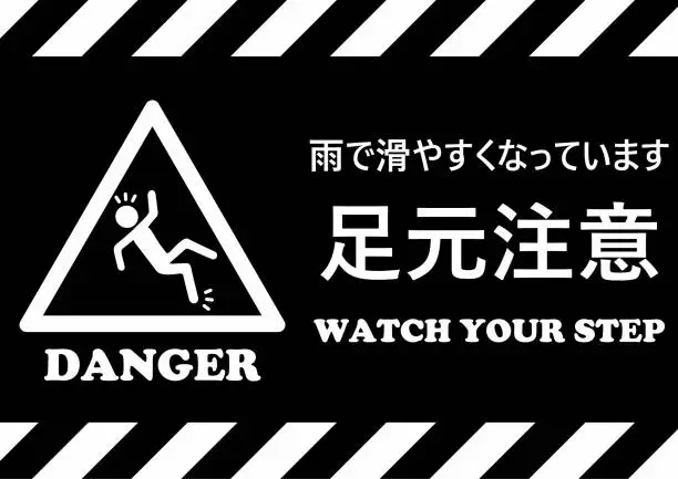 Vector illustration of Construction Safety Sign,
Watch Your Step