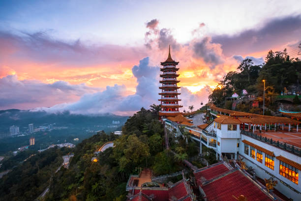 istock Chin Swee Temple sunrise at Genting Highland 1495565665