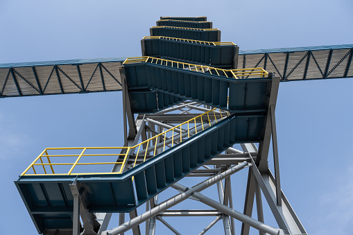 Industrial equipment stairs in chemical plants