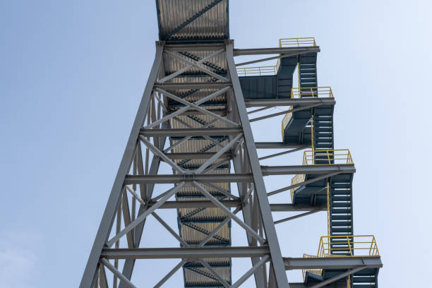 Industrial stairs in chemical plants