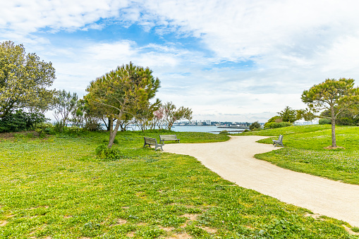 Path of the Allee Stella Maris at the Pointe des Minimes in La Rochelle, France