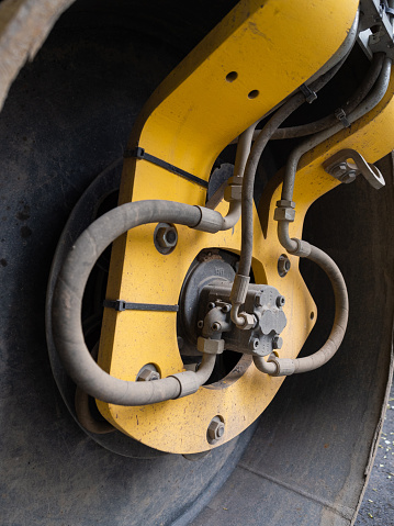 Steamroller Wheel Close-up