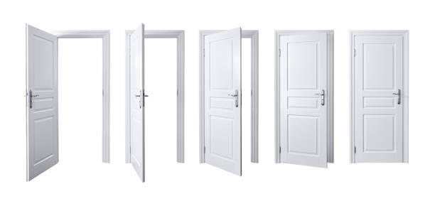 istock Set of different elegant white door 1495585970