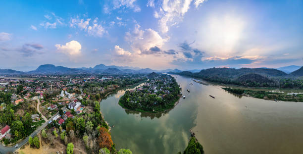 istock A wide angle drone shot of Luang Prabang, Laos 1495596248