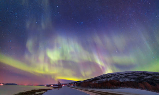 istock Northern lights (Aurora borealis) in the sky over Tromso, Norway 1495600909