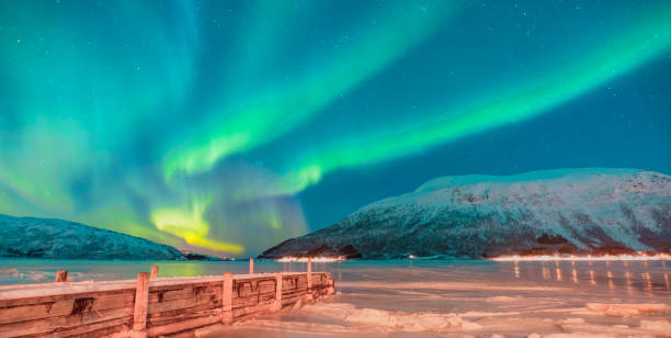 istock Northern lights (Aurora borealis) in the sky over Tromso, Norway 1495601553