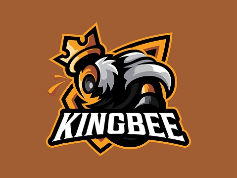 Gaming Sport and e-sport Team Mascot emblem , King Bee emblem illustration