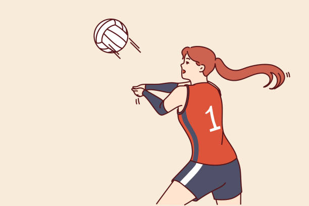 100+ Volleyball Skills Stock Illustrations, Royalty-Free Vector ...