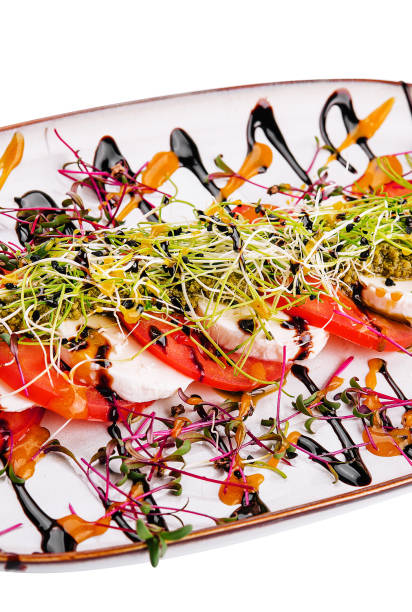 istock Tomato and mozzarella slices - caprice salad 1495615388