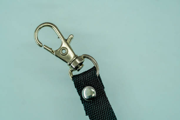 Black key holder isolated on white background with clipping path
