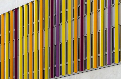 Close up of modern office building, Berlin Central