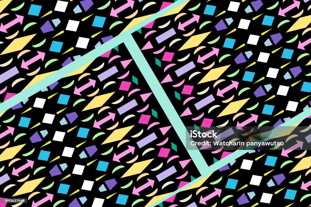 Form A Pattern Colorful Geometric Shape Form A Pattern Striped Stock Illustration ...