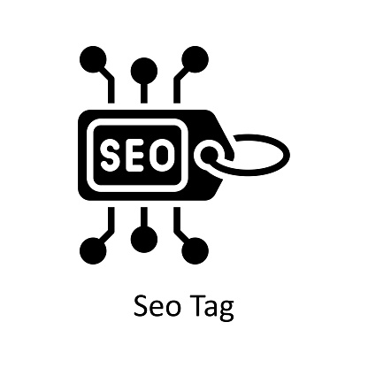 Seo Tag Vector   solid Icon Design illustration. Digital Marketing  Symbol on White background EPS 10 File