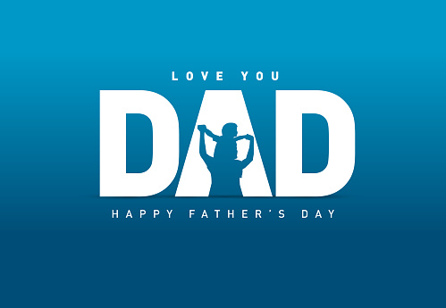 Happy Father’s Day Concept Typography or Calligraphy greeting card Vector illustration.