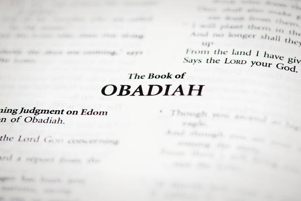 istock Bible open to the Book of Obadiah 1495646540