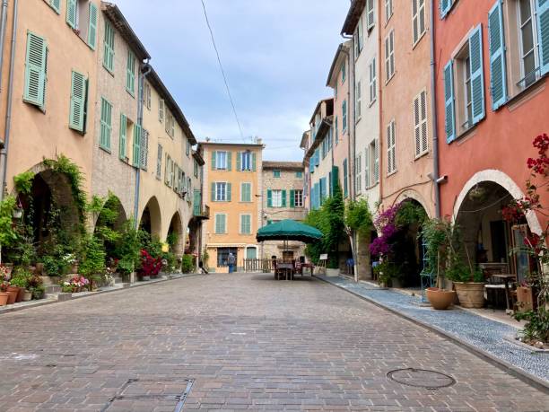 France - Alpes Maritimes- Biot old village - Arcades square ( Place des Arcades)