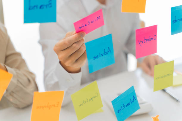 istock Startup business team discussing in strategy work process at modern office. 1495649958