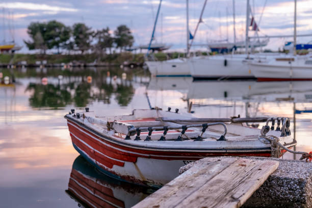 istock boat at a calm pier 1495656933