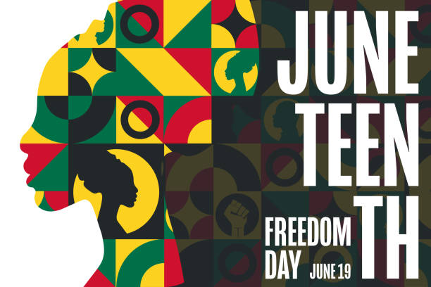 Juneteenth. Freedom Day. June 19. Holiday concept. Template for background, banner, card, poster with text inscription. Vector EPS10 illustration. Juneteenth. Freedom Day. June 19. Holiday concept. Template for background, banner, card, poster with text inscription. Vector EPS10 illustration juneteenth stock illustrations