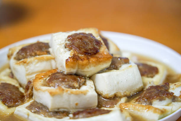 istock A delicious Chinese home cooking, fried tofu stuffed meat 1495668569