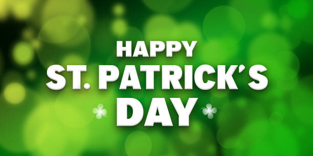 istock Happy St. Patrick's Day Text Over Green Bokeh Lights Background 1495679971