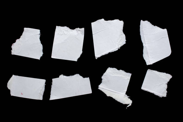 istock Piece of paper isolated on black background 1495682839