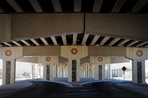 Underneath the Liberty Expressway, or 601 Spur, one of the main treeways connecting the city of El Paso, Texas.
