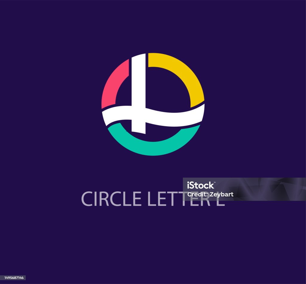 L Logos Rounded Round Logo Design From Creative Letter L Stock Illustration - Download ...
