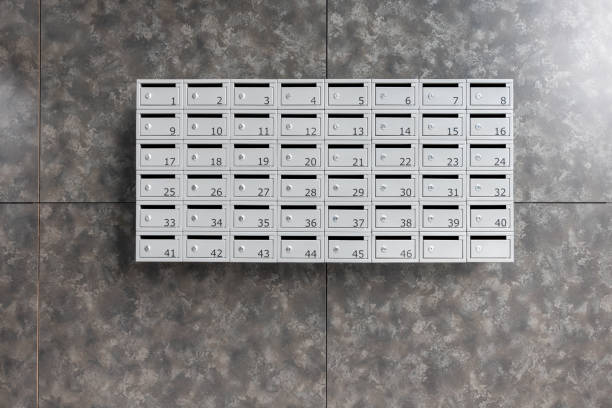 Indoor letter box in contemporary building