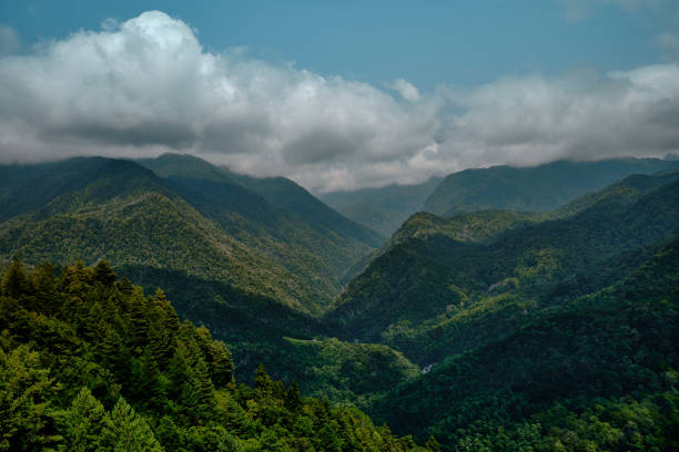 istock Mountain ranges on a sunny day at Georgia. Sky with clouds adn hills 1495694353