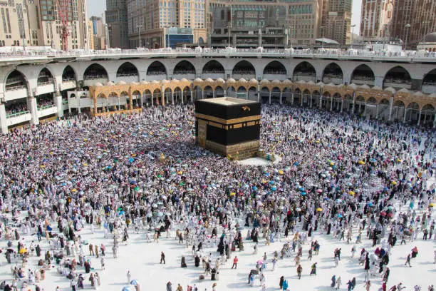 Kaaba in Masjid Al Haram in Mecca Saudi Arabia