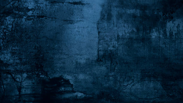 istock Beautiful  abstract grunge decorative navy blue dark stucco wall background, art rough stylized texture web banner with space for text 1495709910