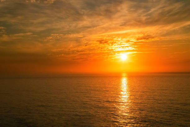 istock Gorgeous panorama scenic strong sunrise cloud on orange sky. 1495712519