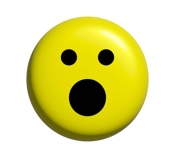 3d rendering of a yellow emoticon